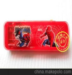 南韓文具 創意學生文具用品 禮品文具 蜘蛛俠塑料文具盒4011